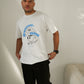 'croissant + coffee' drop shoulder tee