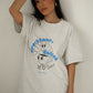 'croissant + coffee' drop shoulder tee