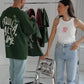 'tequila, salt, lime' long sleeve oversized tee