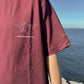 pink + burgundy 'happy hour' drop shoulder tee