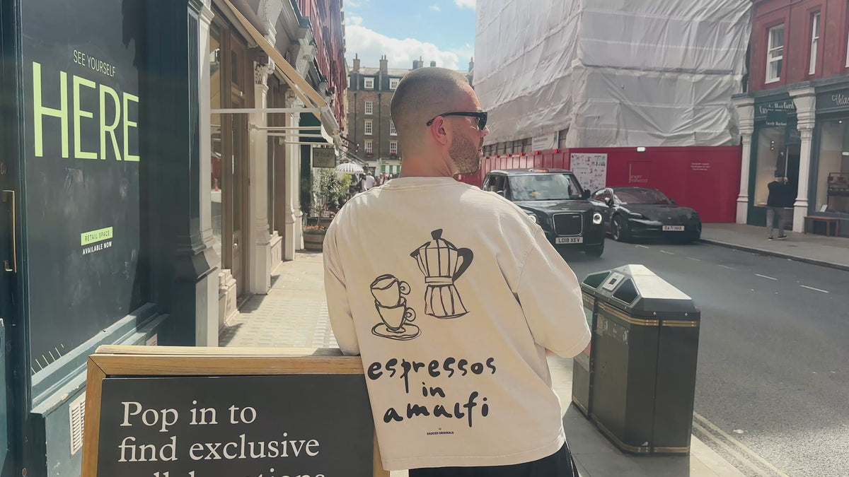 'espressos in amalfi' boxy tee